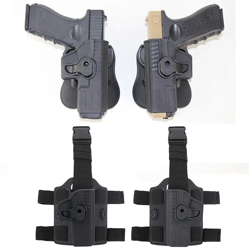 Tactical Drop Leg Gun Holster Airsoft Thigh Platform Case Adapter Hunting Accessory for Glock 17 19 22 26 31 Pistol Holder - view 4