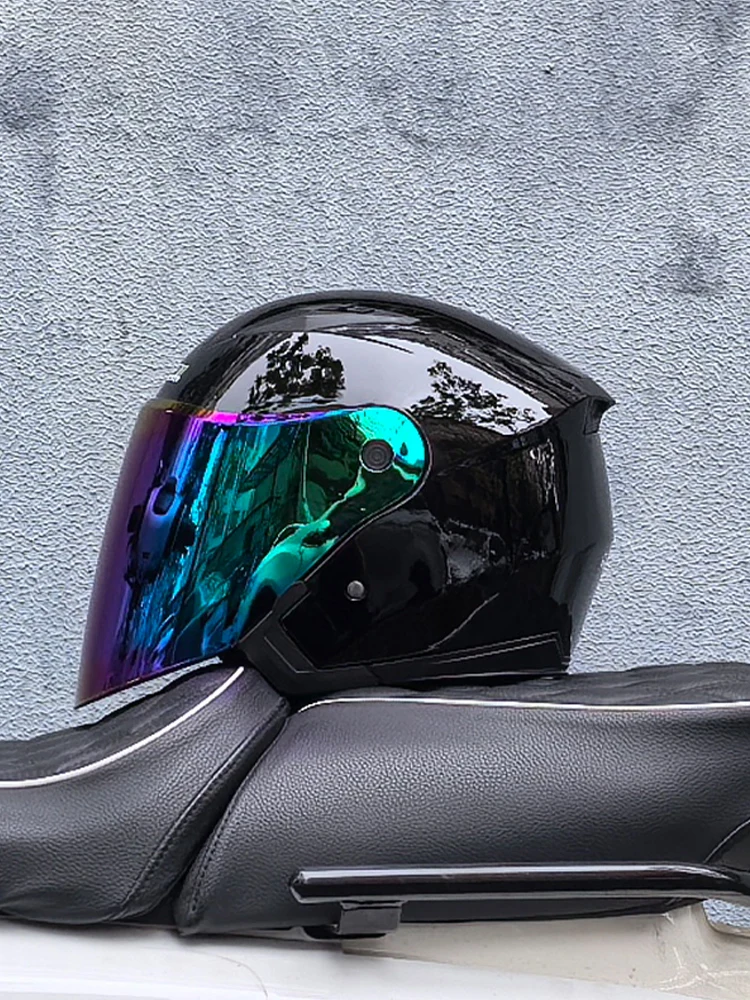 Kask motocyklowy męski damski cztery pory roku capacete para motocicleta cascos para moto podwójna soczewka — zdjęcie produktu 7