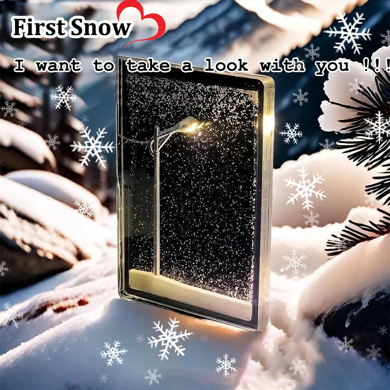 Handmade Snow Scene Night Light Christmas Light-up Kit Snowy Night Light Toys Decor For Kids Adults Sending Friends And Lovers