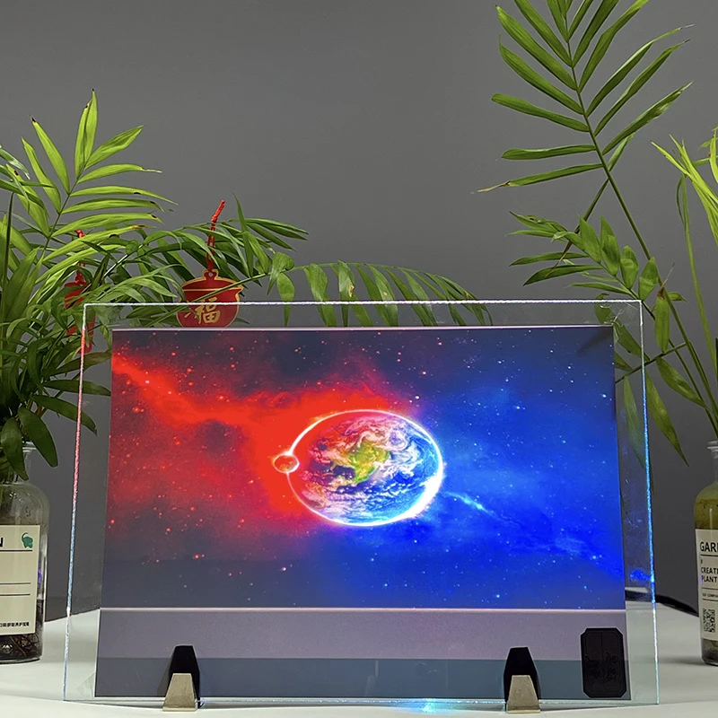 3D ALR Black Rear Projection Screen Film Holographic Self Adhesive Screen For Smart Window Glass Advertising