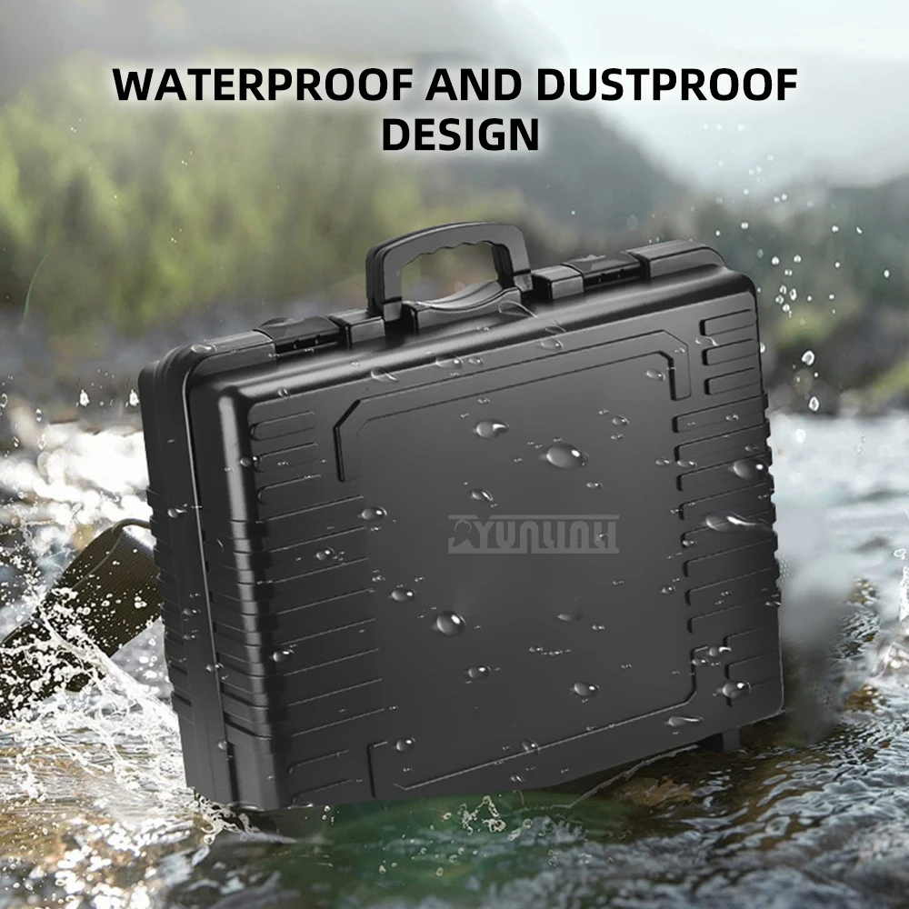 Portable Instrument Case, Multifunctional Industrial Equipment Toolbox, Plastic Carrying Case for Meters and Tools