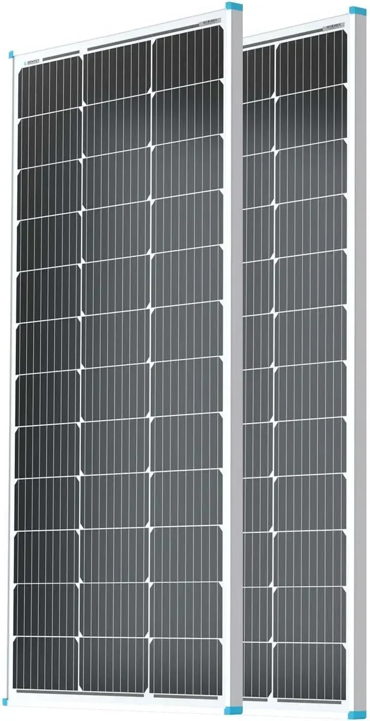 Solar Panels 100 Watt 12 Volt, High-Efficiency Monocrystalline PV Module Power Charger for RV Marine Rooftop Farm Battery