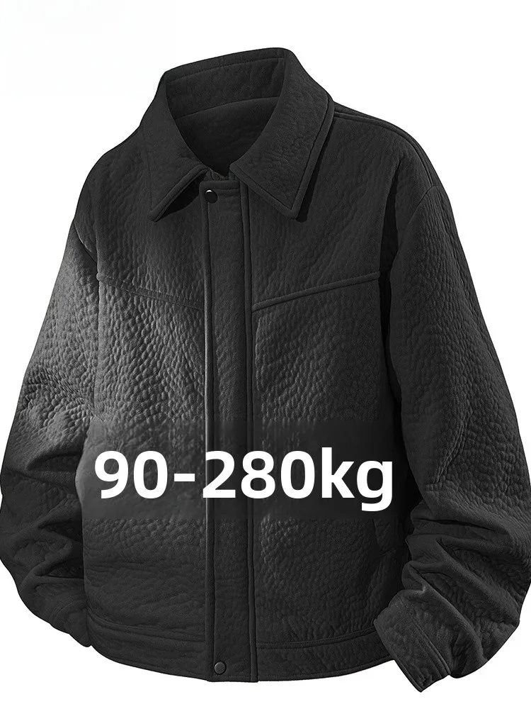 

MoChao Workwear Large Size Jaet Men's Spring Autumn New Loose Versatile Fat Man Loose Slimming Trendy Brand Turn-down Colla...