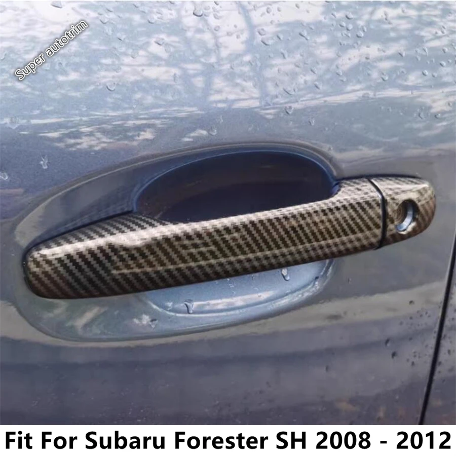 

Car Door Handle Decoration Cover Trim For Subaru Forester SH 2008 2009 2010 2011 2012 Chrome / Carbon Fiber / Black Accessories