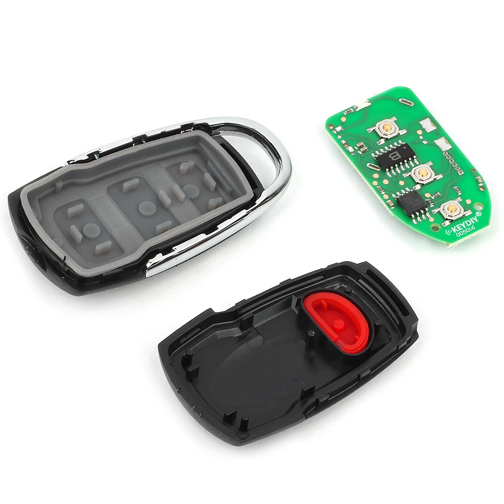 KEYECU Remote Control Mobil yang Ditingkatkan, Kunci Fob 3+1 4 Tombol 314MHz untuk Mitsubishi Lancer Galant Eclipse 2001-2006 FCC ID: HYQ12BBA