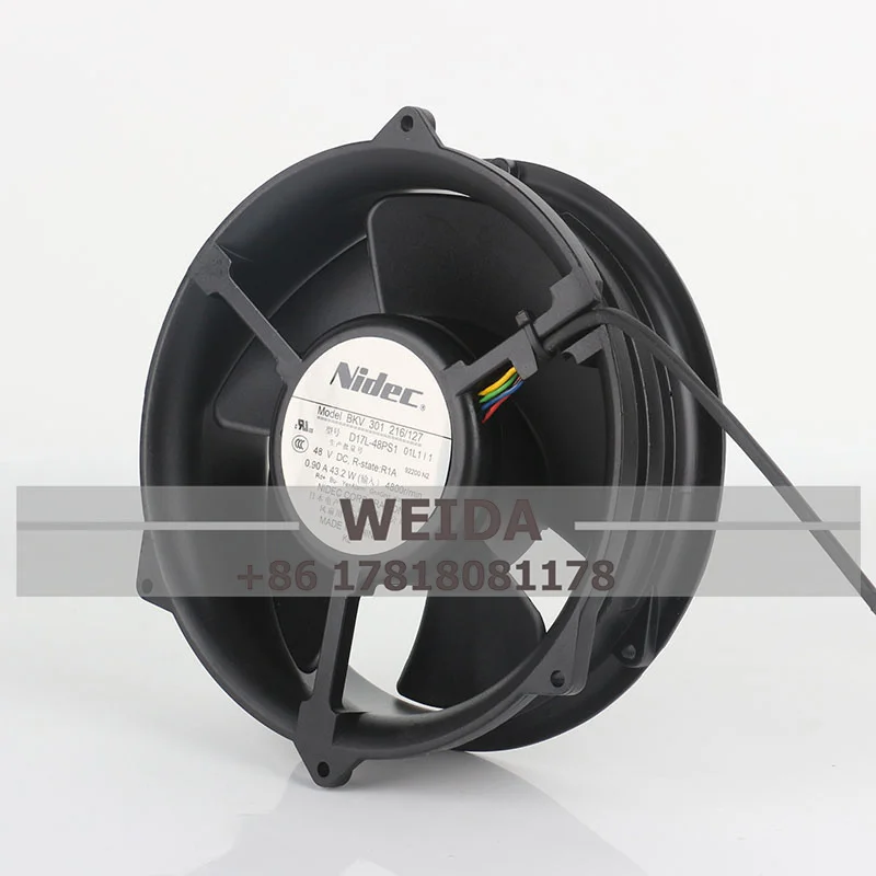 New original  NIDEC   BKV301 216/2127 D17L-48PS1 01L1l1  DC48V 0.90A 17251 Ericsson cooling fan 170*170*51MM