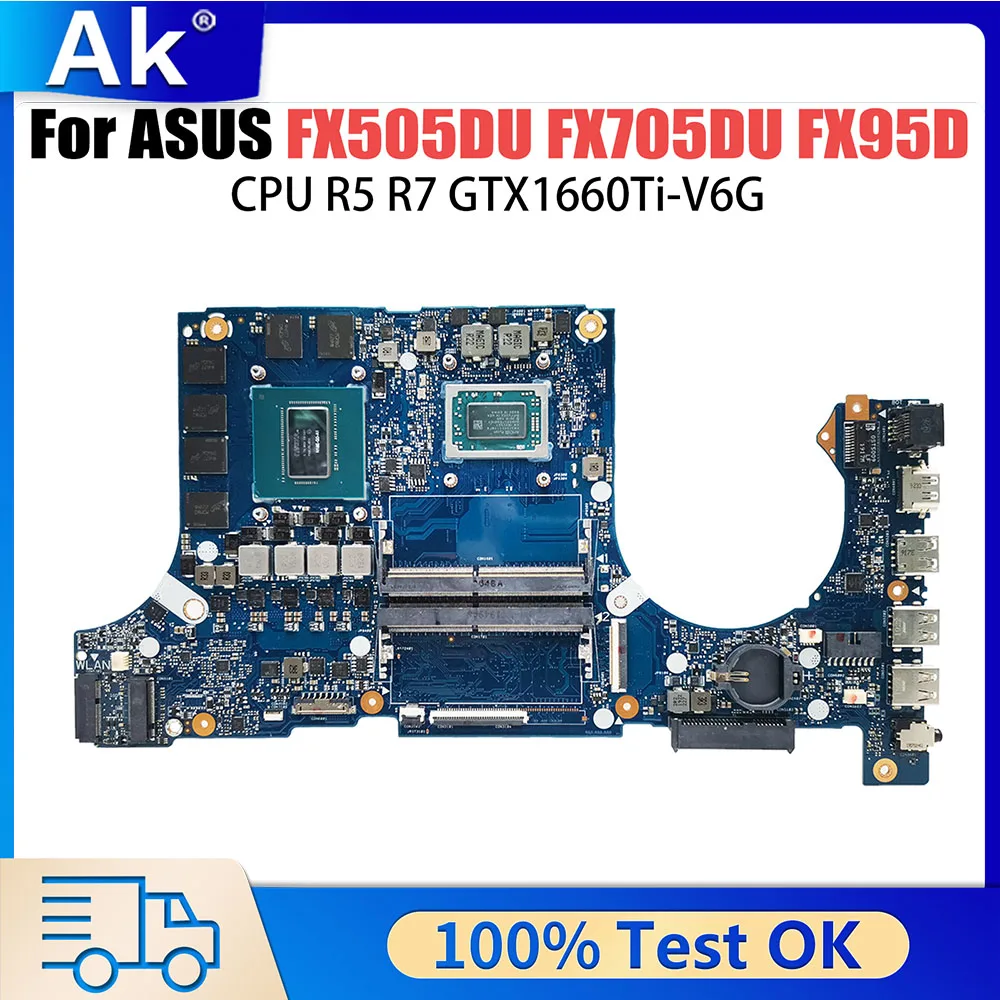 FX505D Notebook Mainboard For ASUS FX505DD FX705DD FX505DT FX95DT FX95D Laptop Motherboard AMD R5 R7 CPU GTX1050 V3G