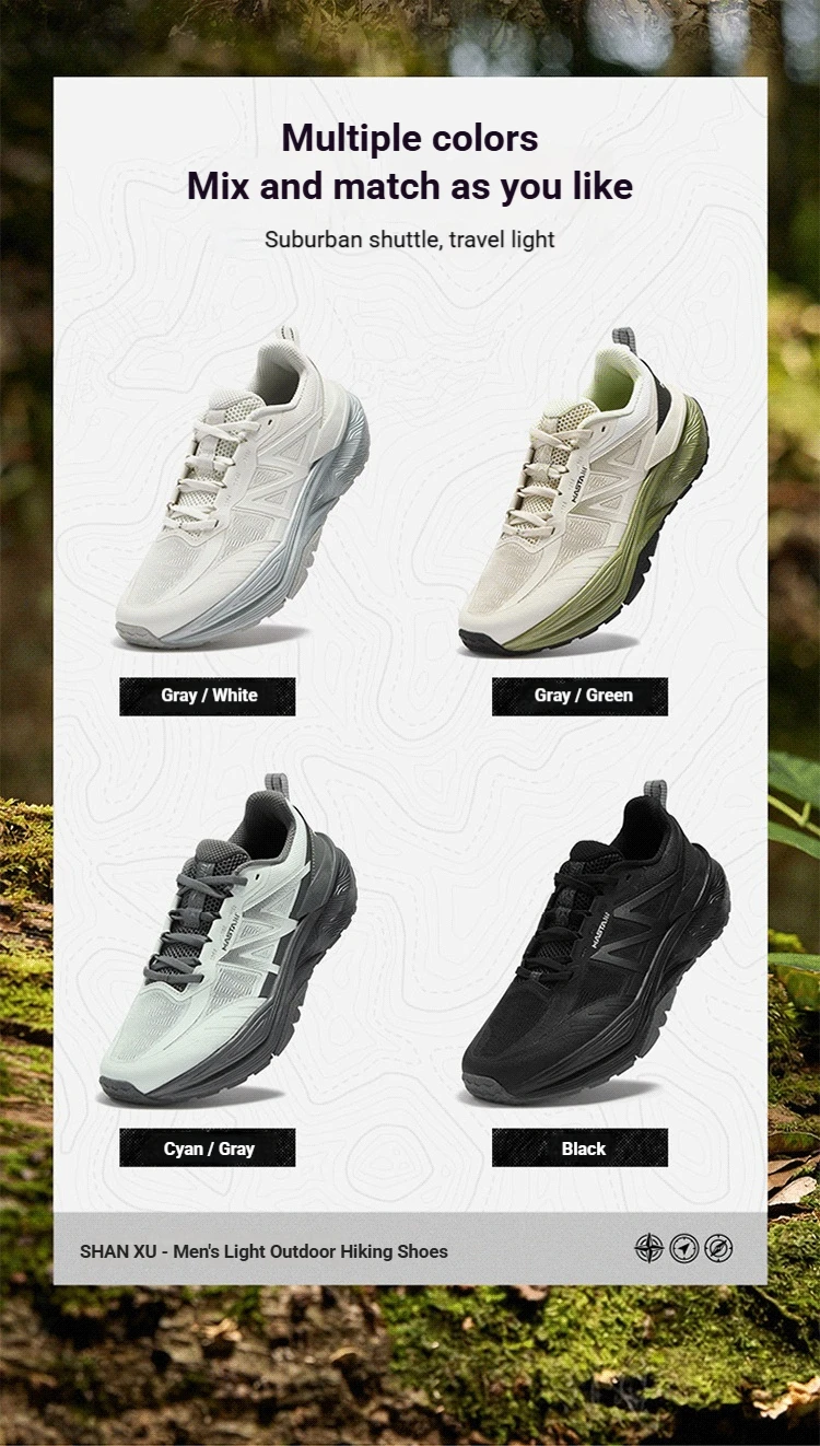 361 Degrees Shanxu Herren Outdoor-Wanderschuhe, weich, leicht, atmungsaktiv, verschleißfest, Gummi, rutschfest, Herren-Sneaker 672623302 – Detail 6