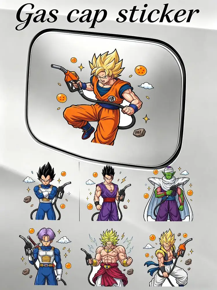 

Забавная наклейка на крышку топливного бака DRAGON BALL Super Saiyan Goku Vegeta для автомобиля, грузовика, внедорожника, аксессуары для декора