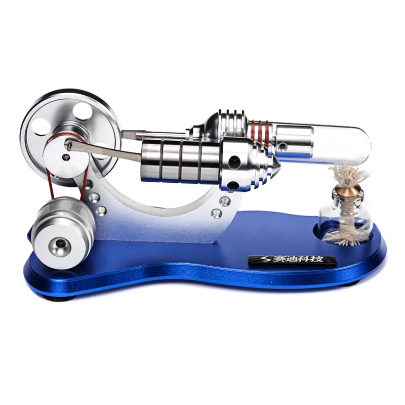 

Single Cylinder Stirling Engine Generator Micro External Combustion Engine Model Hysics Experiment Toy for Men Children