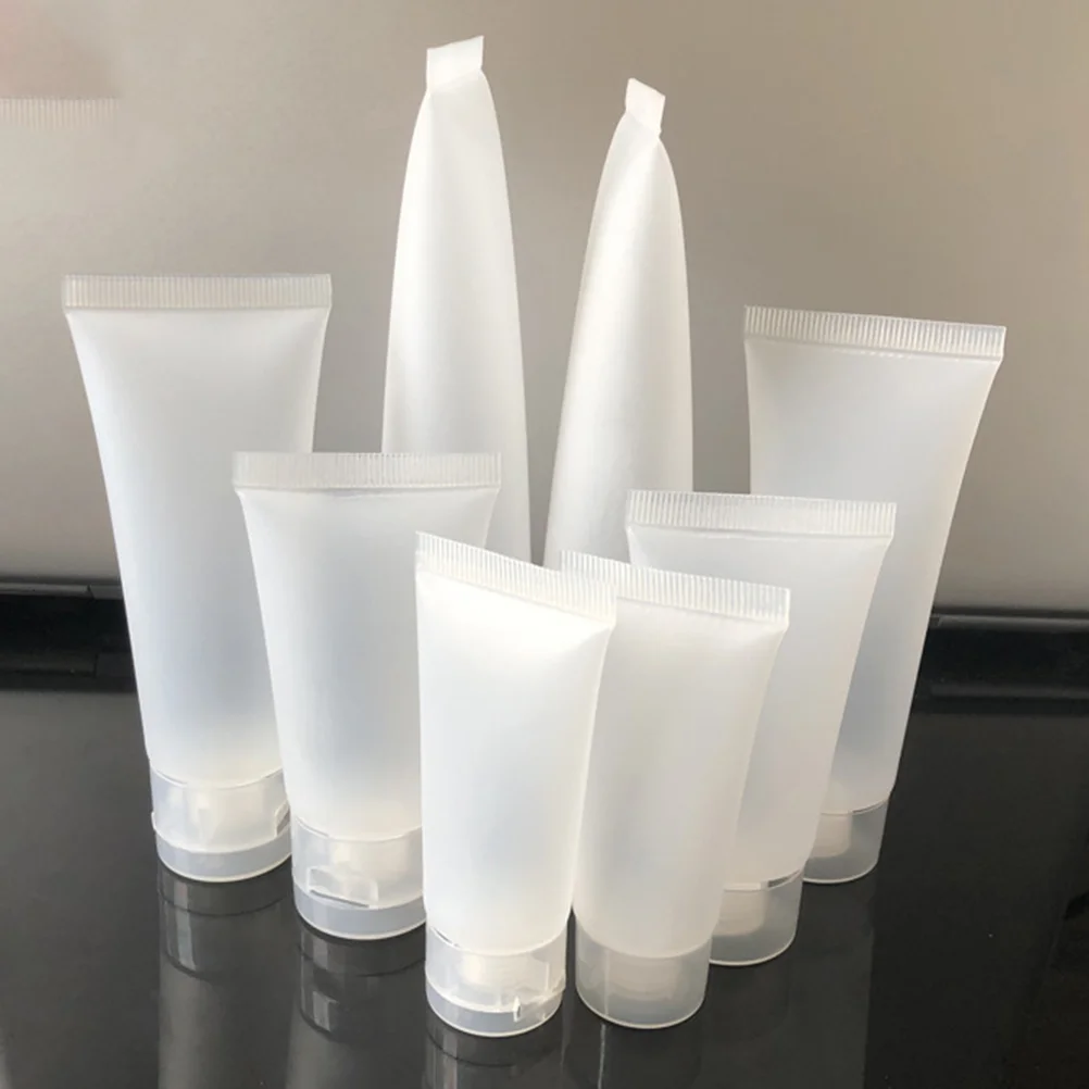 Tubes de maquillage compressibles à l'essence, pots illables quotidiens, nettoyant pour le corps, taille de voyage, sûr à utiliser, beaucoup, 50 ml