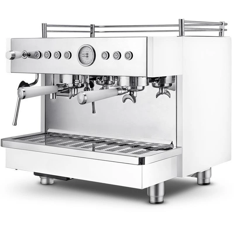 Коммерческая кофемашина с двойной головкой, полуавтоматическая кофемашина с электронным управлением и высокой чашкой
