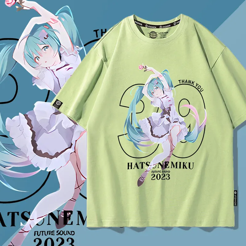 

Hatsune future short-sleeved T-shirt female summer animation two yuan T-shirt miku onion niang co-named clothes pure cotton