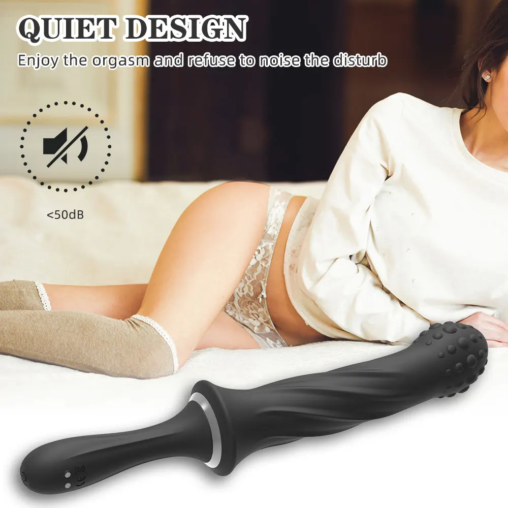 Movava 10 Speed Vibrating G-Spot Anal Plug Prostate Massage Soft Vibrators Wand Silicone Masturbator Erotic Sex Toys For Couple