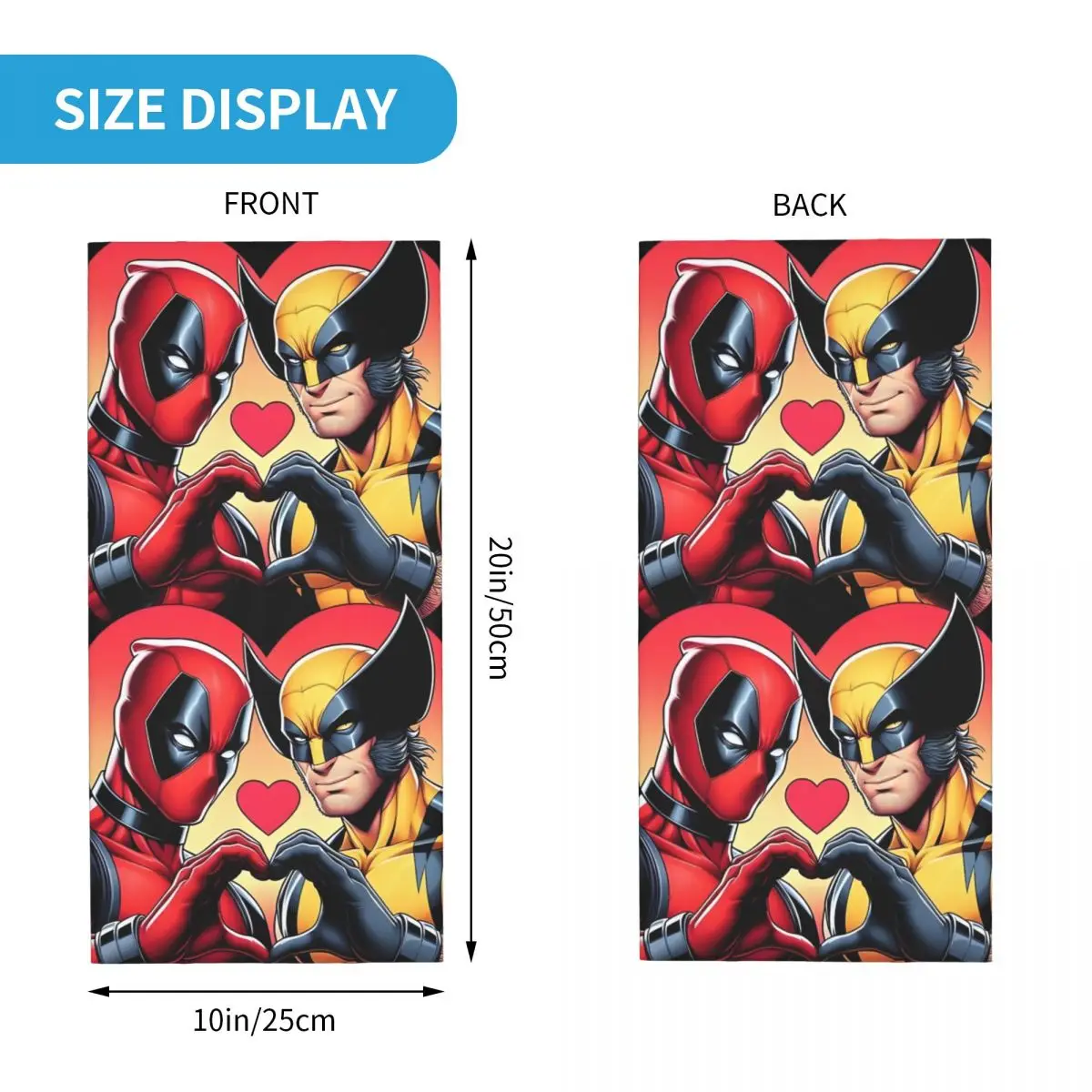 Deaddpool Neck Cover Printed Motor Motocross Disney Marvel Deadpool & Wolverine Film Face Scarf Multi-use Cycling Riding