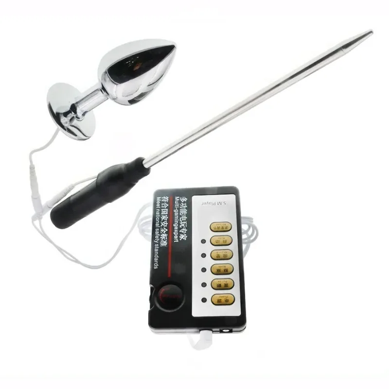 New Electric Shock Urethra Sounding Dilator Penis Massager Horse Eye Stick Themed Toy Penis Urethral Sex Toy For Male