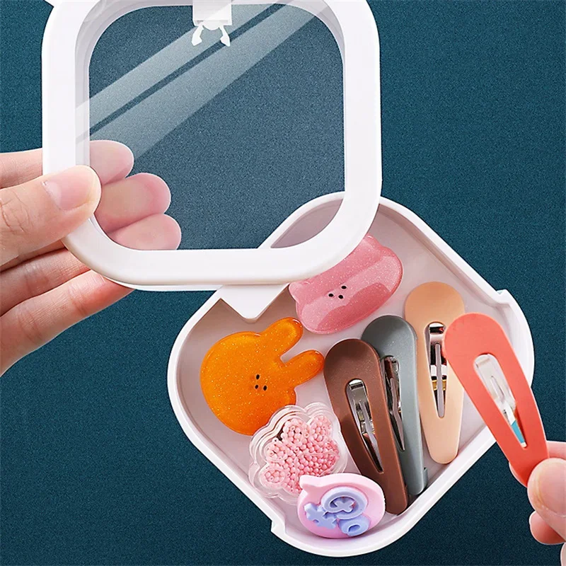 

Convenient Cosmetics Storage Box Jewelry Mini Hair Ornaments Cotton Swab Box Socks Hair Pins Data Cable Desktop Storage Box