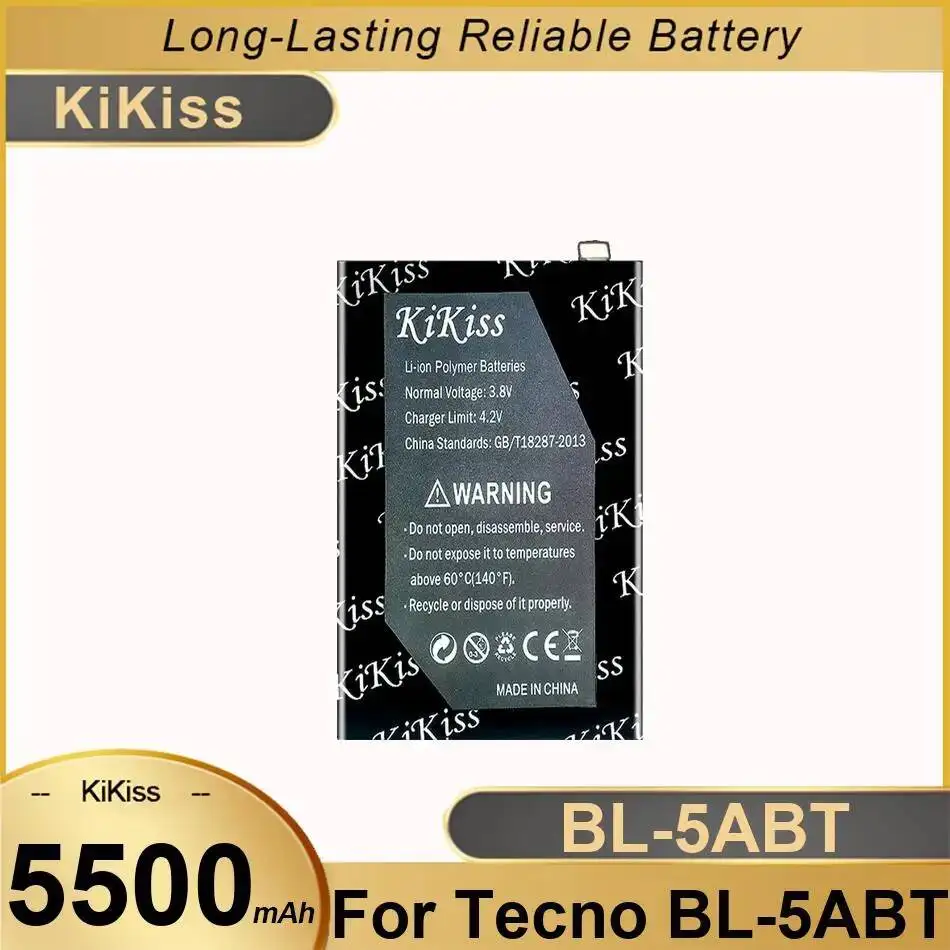 

5500Mah For Tecno BL-5ABT Mobile Phone Battery Long Lasting High Capacity