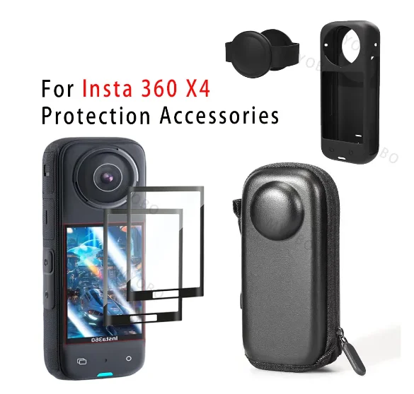 

Lens Guards For Insta360 X4 Sports Camera Rotating Optical Tempered Glass Protective Mirror/PC Len Protective Mirror Accessories