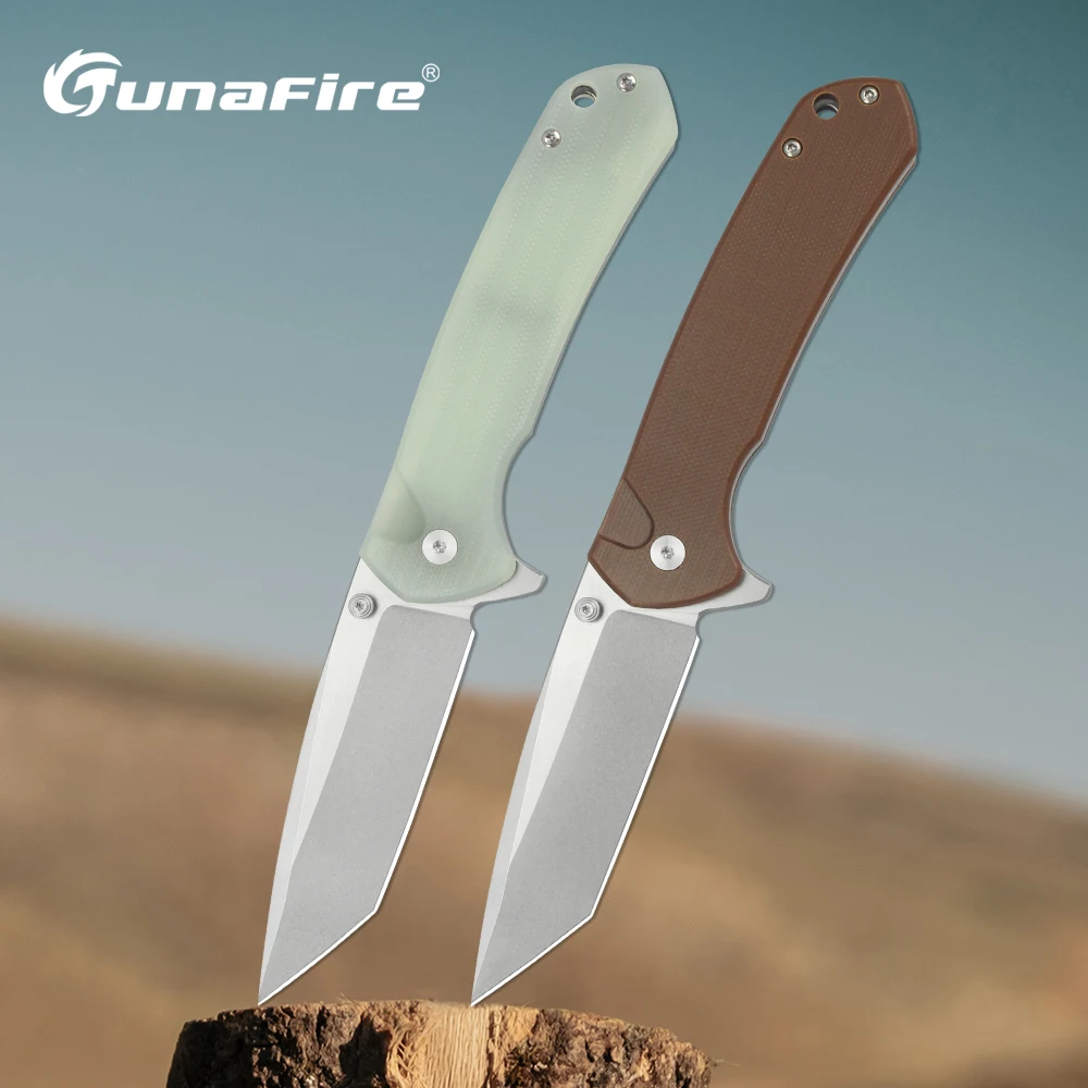 

Tunafire GT-T0033 Folding Knife D2 Steel Outdoor Camping Hiking EDC Tool Multipurpose G10 Handle Knives