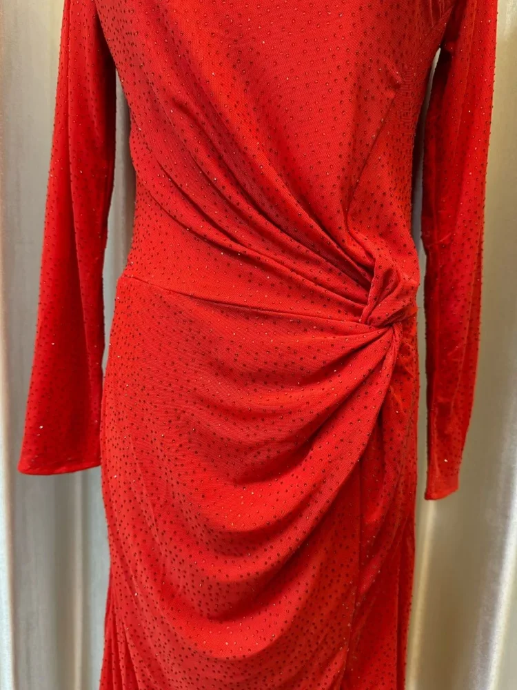 Smthma high end moda ano novo natal vestido vermelho para as mulheres outono inverno estilo pista vestido longo 2026 novo