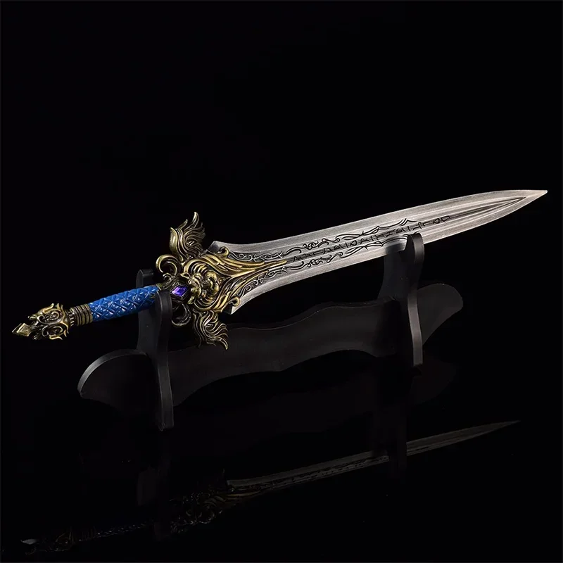 30 cm/11.81in World of Warcraft Ryan King's Sword jeu périphériques couteau katana tête de Lion épée arme en métal modèle garçon jouets cadeaux