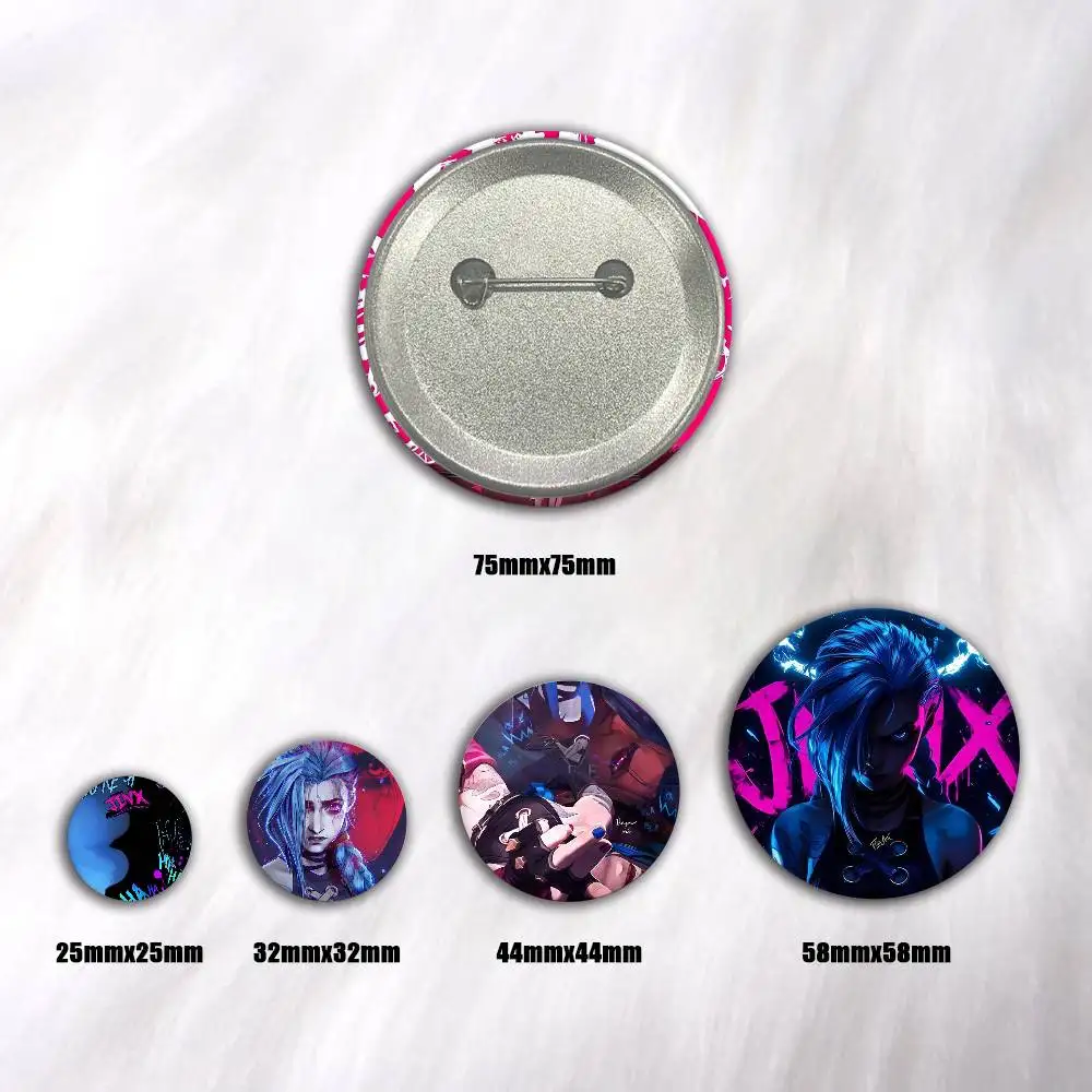 Arcane Season 2 Tinplate Brooch Figure Icon Badge Handmade Brooches For Backpack Clothes Decoration