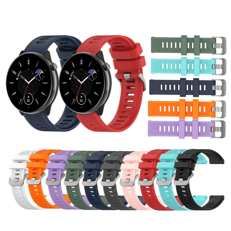 20mm Bracelet Multicolor Sports Silicone Strap For Huami Amazfit GTR mini / Active 2 3