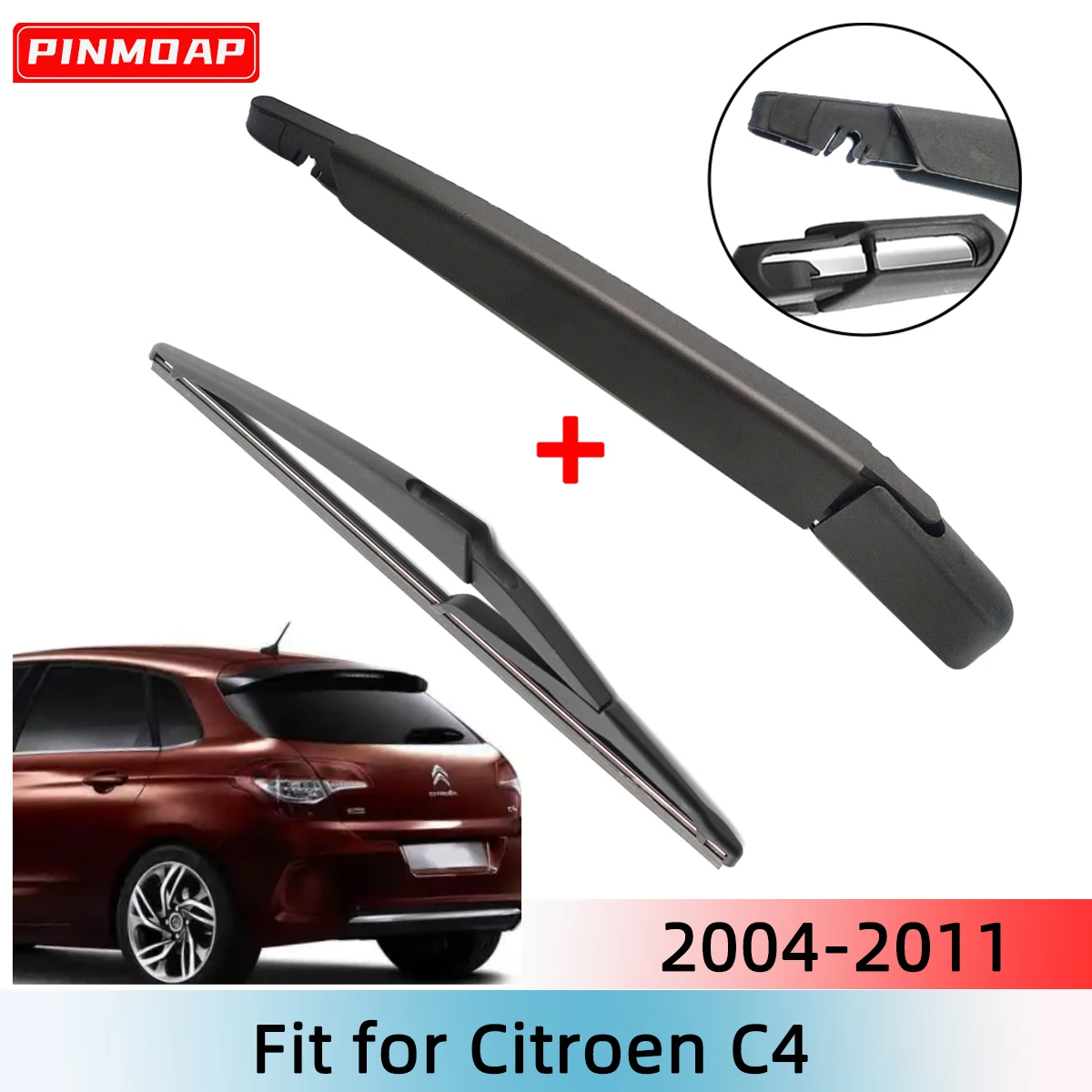 1/2 قطعة شفرة الممسحة الخلفية طقم أذرع الممسحة لسيتروين C4 2004-2011 الزجاج الأمامي النافذة الخلفية