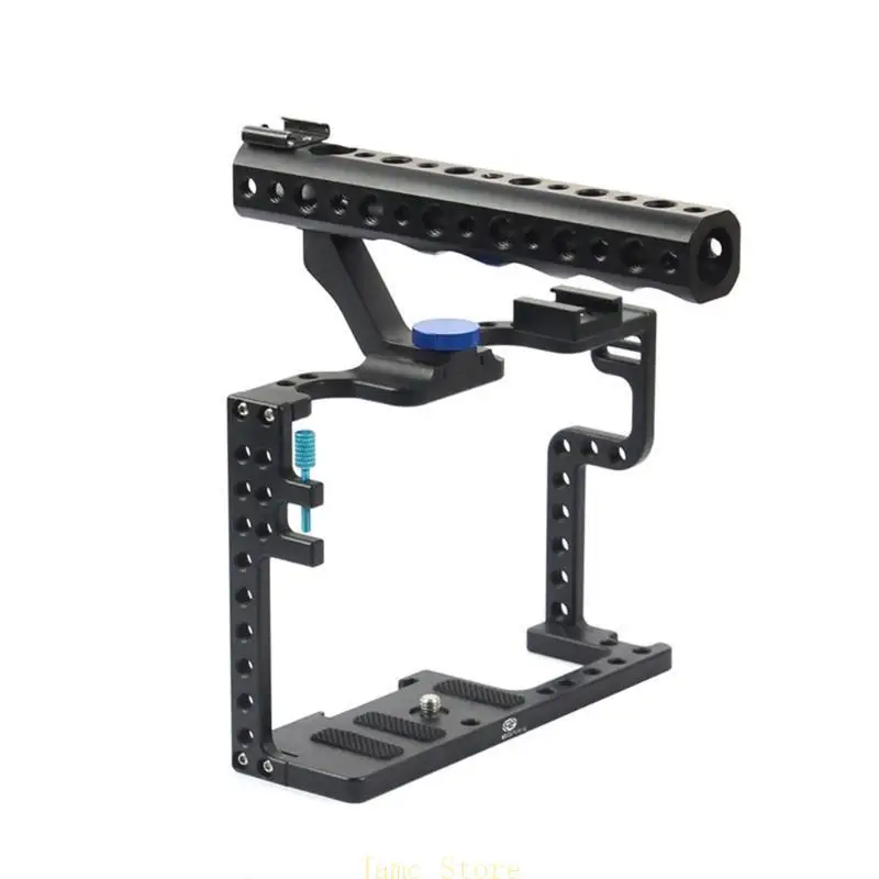 

LX0B Camera Cage with Top Handle Grip Protective Frame for Case Mounting Bracket for