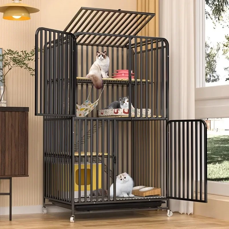 Double layer thick pet cat cage