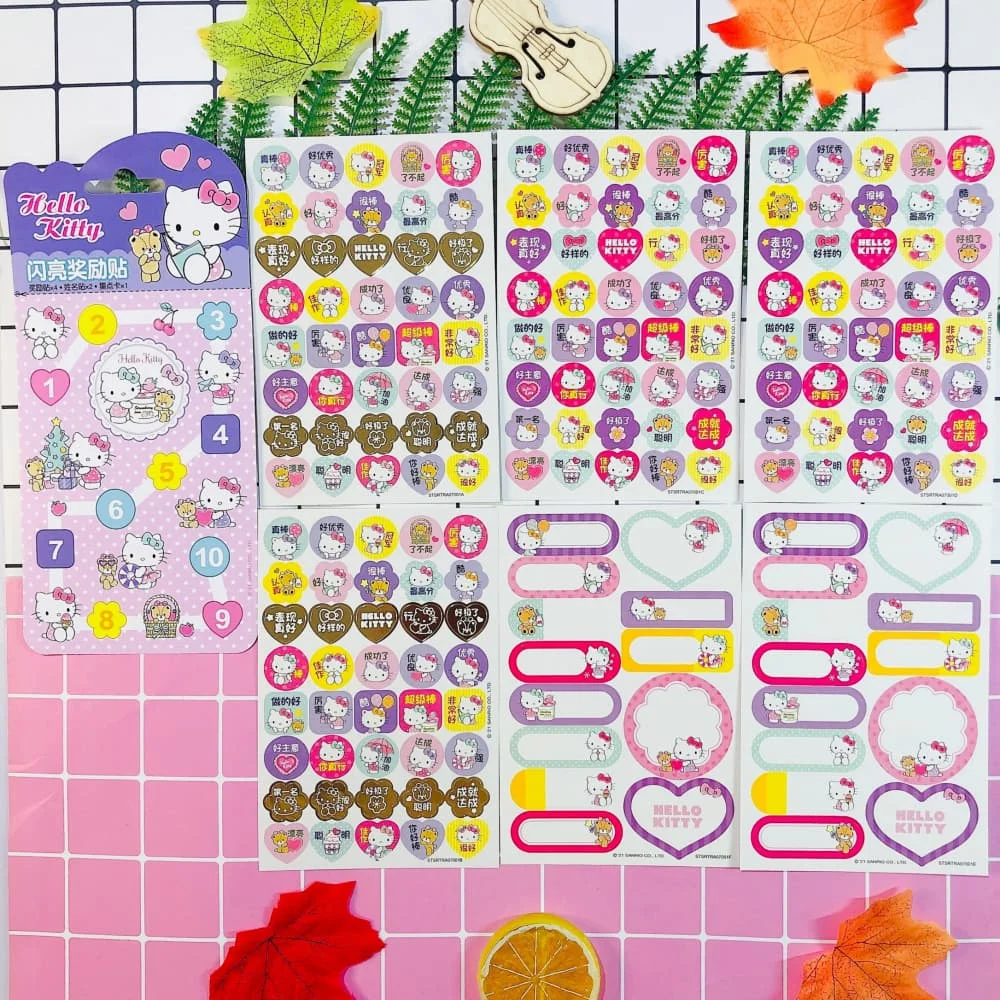 สติกเกอร์ซานริโอของแท้ น่ารัก เฮลโลคิตตี้ เมโลดี้ การ์ตูนอนิเมะ สติกเกอร์ติดแล็ปท็อป สมุดภาพ โทรศัพท์ สติกเกอร์คลาสสิก ของเล่นเด็กผู้หญิง