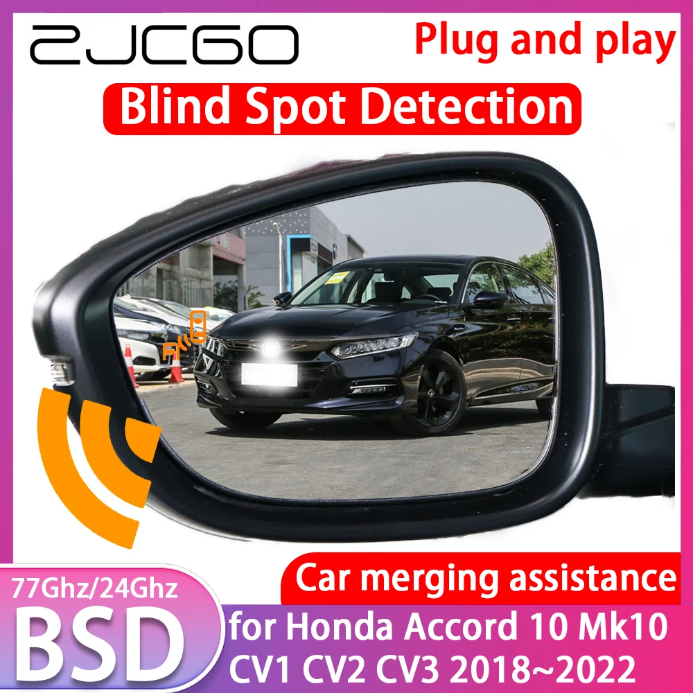 

ZJCGO for Honda Accord 10 Mk10 CV1 CV2 CV3 Blind Spot Detection Car BSD BSA BSM System Driving Warning Radar Alert Mirror