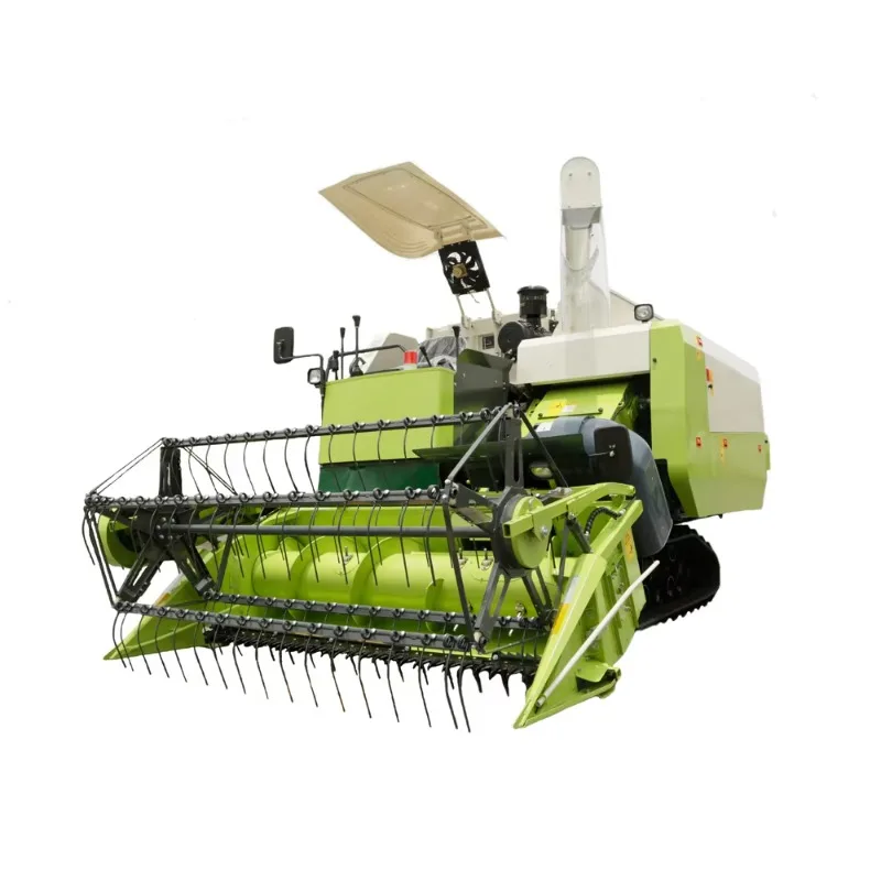 Crawler Rice Combine Harvester Removable Straw Discharge Channel Supports Different Straw Treatment Methods For Rice Farms