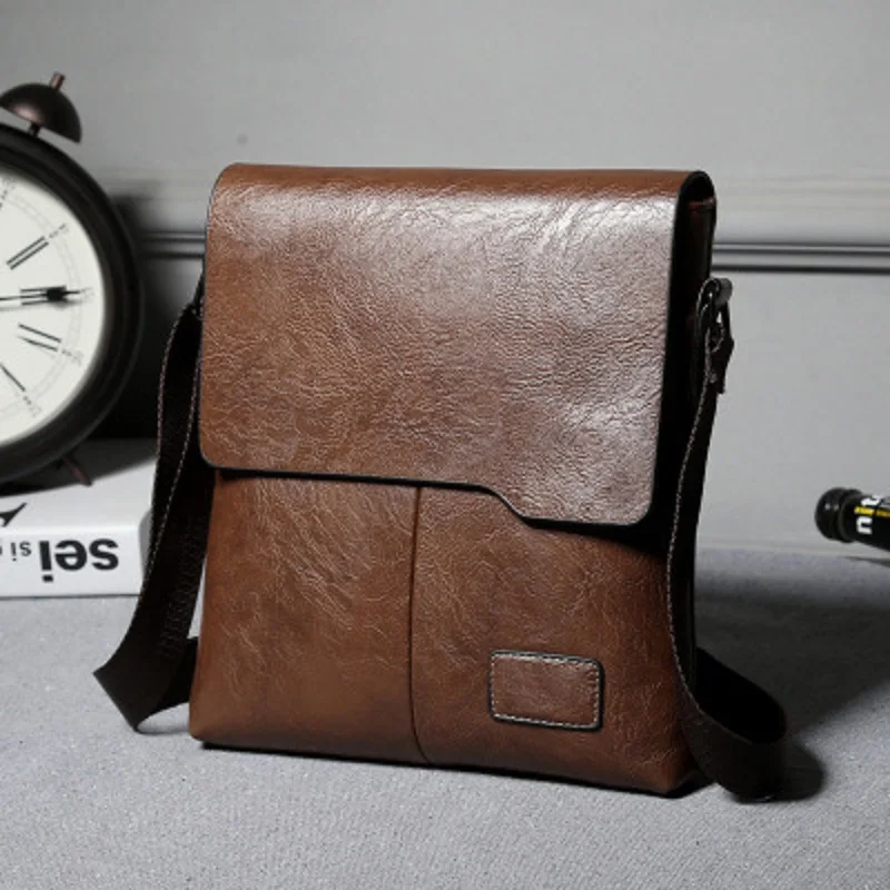 2024 Newest Man Messenger Bag Men Pu Leather Shoulder Bags Business Crossbody Casual Bag Vintage Handbag Free Shipping