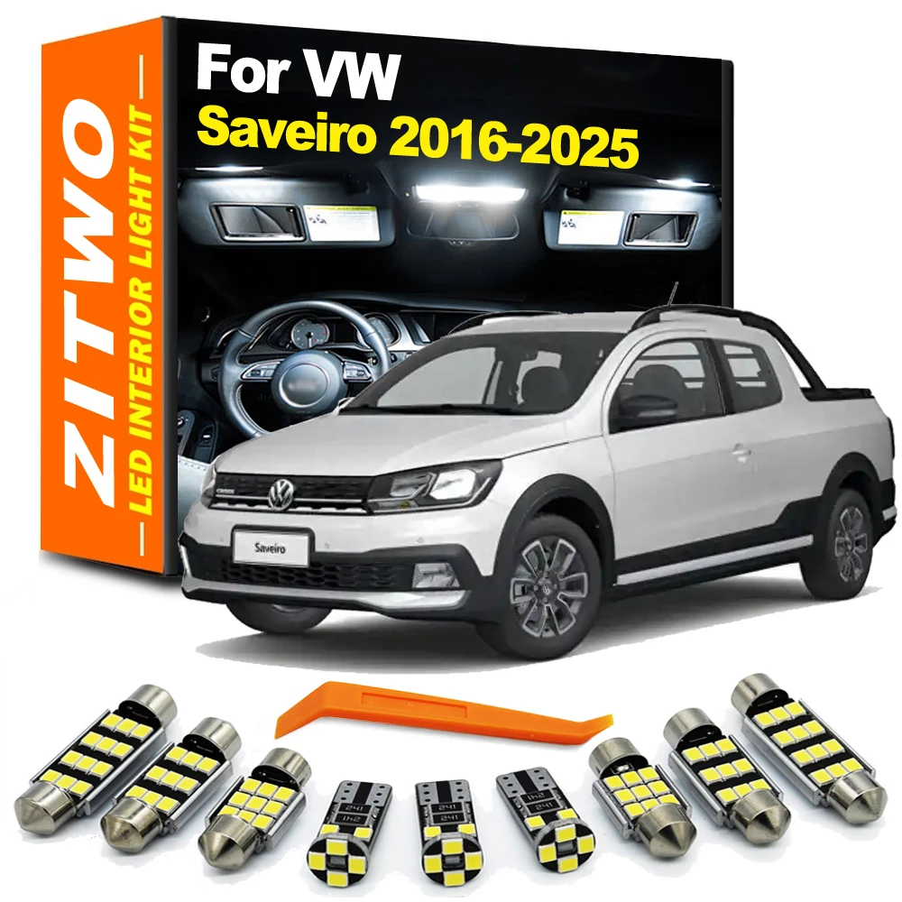 ZITWO 8 Uds LED Interior cúpula mapa Kit de luz de lectura para VW Volkswagen Saveiro 2016- 2020 2021 2022 2023 2024 2025 Accesorios
