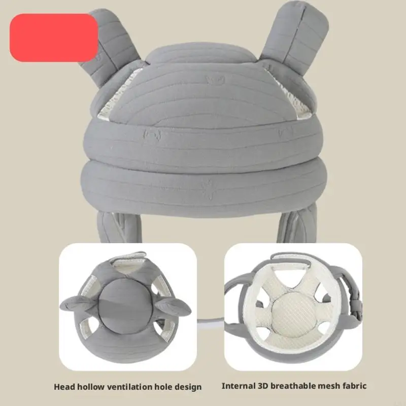 

Comfortable Infant Head Guard Hat Feature Breathable Cotton Polyester Fabric and Gentle Care for Daily Comfort A2UB