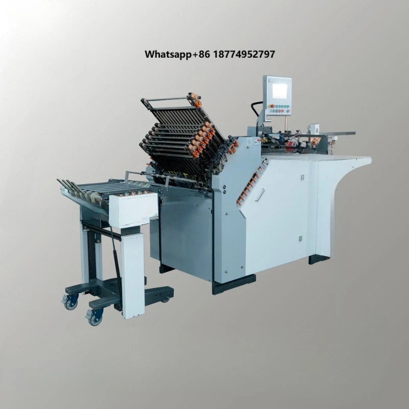 Auto Industrial Thin Paper Folding Machine with Buckle Structure High Speed Suction Feeder for A2 A3 Half Cross Accordion Folds