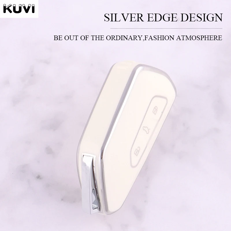 غطاء حافظة مفاتيح السيارة من البولي يورثان الحراري ، غلاف فوب لفولكسفاغن فولكس فاجن جولف 8 ، MK8 ، ID-4 ، ID-6 ، سكودا أوكتافيا A8 ، مقعد ليون فر ، MK4 ، كوبرا ، الموضة #3