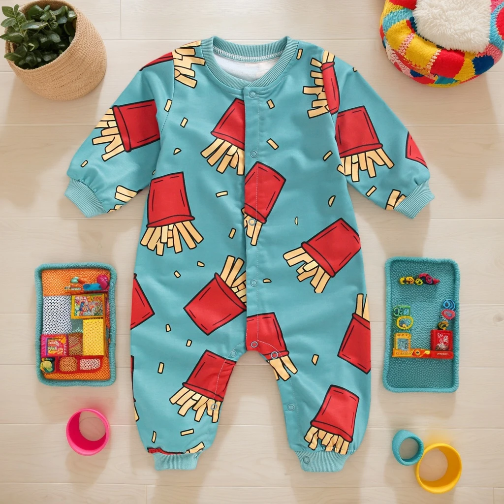 Niedlicher Langarm-Baby-Strampler, Herbstkleidung, Kleinkind-Overalls