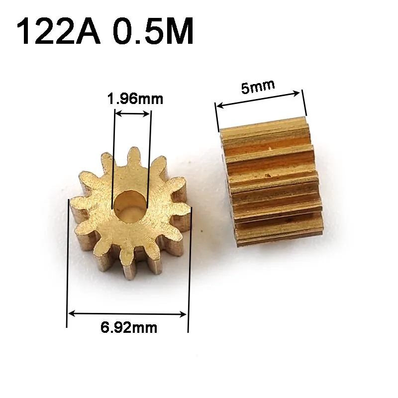 

Медные шестерни 12 зубьев 10 шт