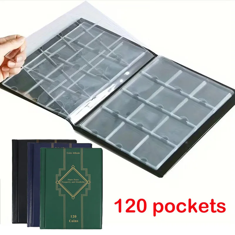 

Альбом-органайзер для коллекционирования монет на 120 карманов, 3 цвета