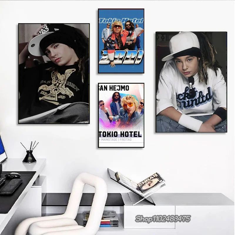 المغني بيل كيه كوليتز توم توكيو فندق الملصقات والمطبوعات روك رول فريق الرسم على لوحات القماش الجدارية غرفة نوم المنزل غرفة المعيشة ديكور