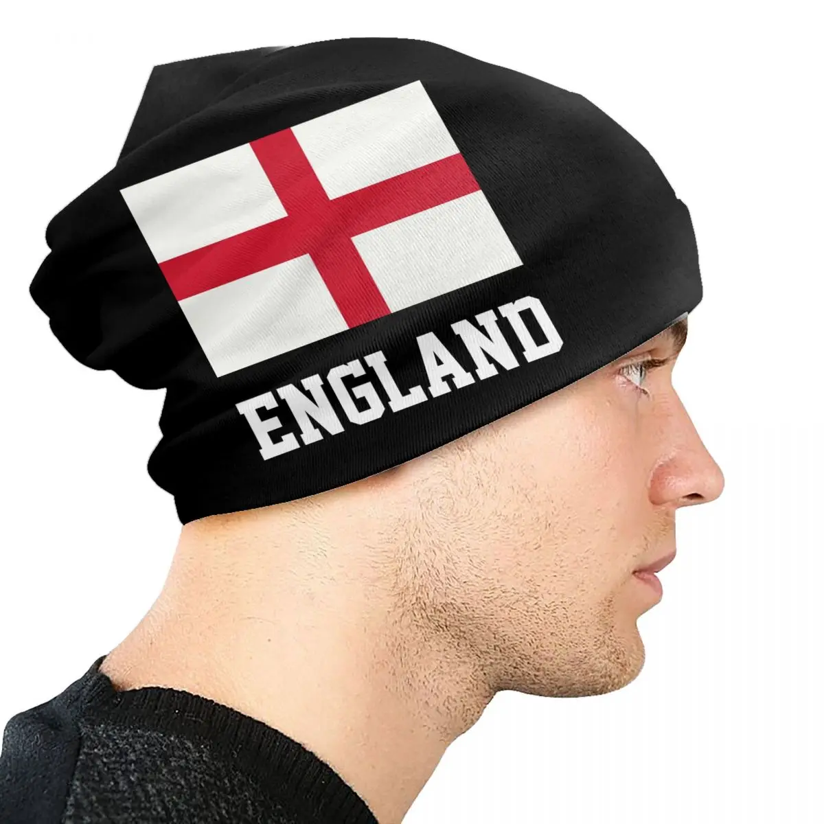 Flaga anglii Skullies czapki czapki mężczyźni kobiety Unisex odkryty zima ciepła czapka z dzianiny dorosłych UK flaga Union Jack brytyjski dumny