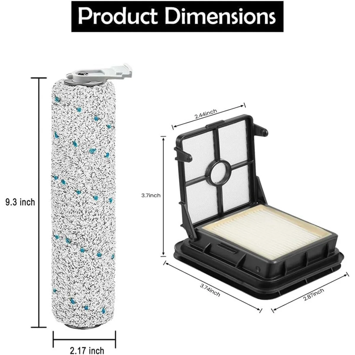 ชุดอะไหล่สำหรับตัวกรอง HEPA แบบม้วนแปรงหลายพื้นผิว2787 2554A 25542 25548