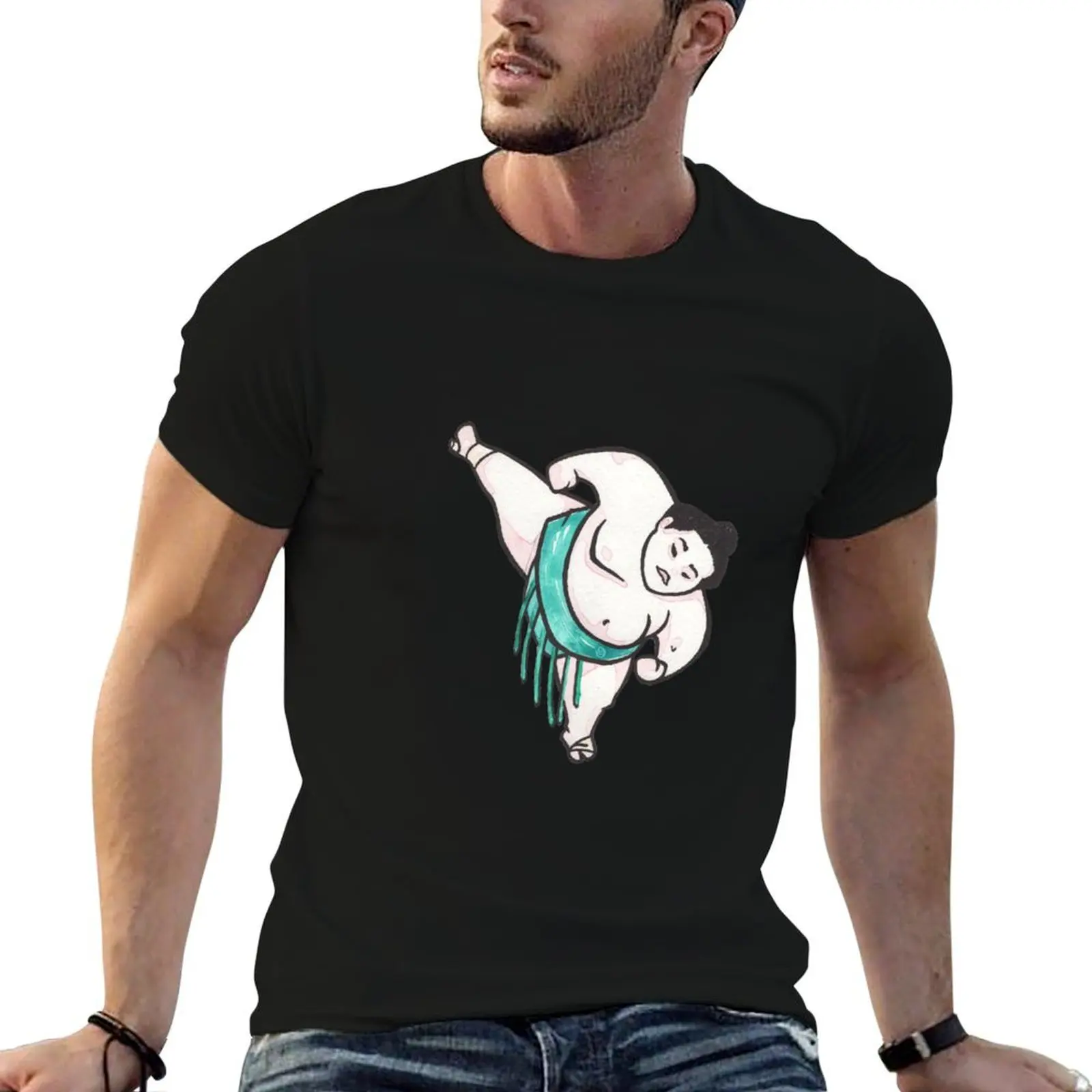 Chibi Sumo - Camiseta Meisei, camiseta informal de verano de talla grande