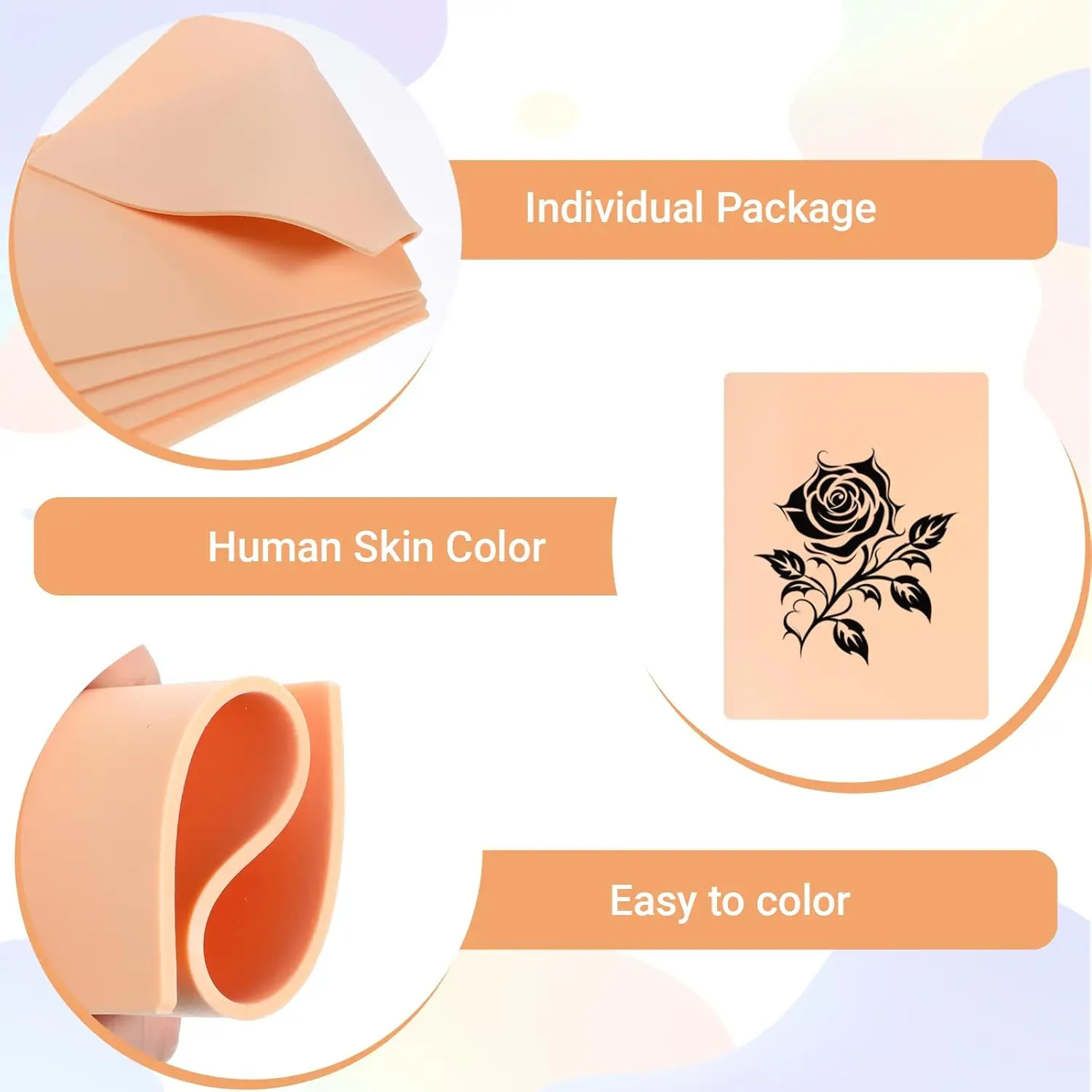 5/10/20/50pcs 3MMMMMM Tattoo Practice Skin Template Paper Double-Sided Fake Leather Belt Paper Paper Tattoo Supplies