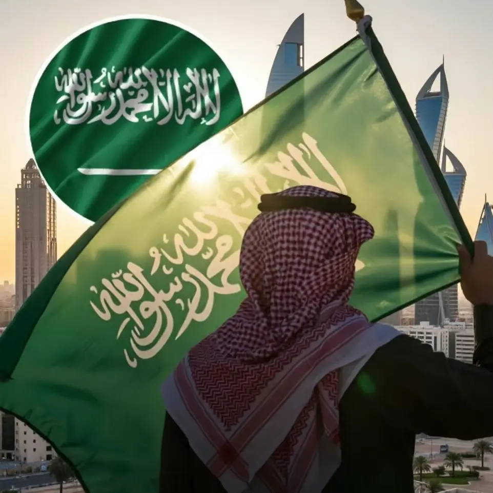 Saudi Arabia flag 90*150cm Hanging Polyester National Banner For Decoration