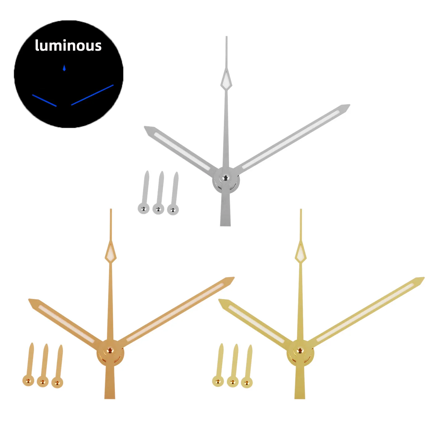 Luminous Watch Hands Set For Omega OMG-311 Watches Hour Minute Second Needles for ETA 7750 Chronograph Movement hands