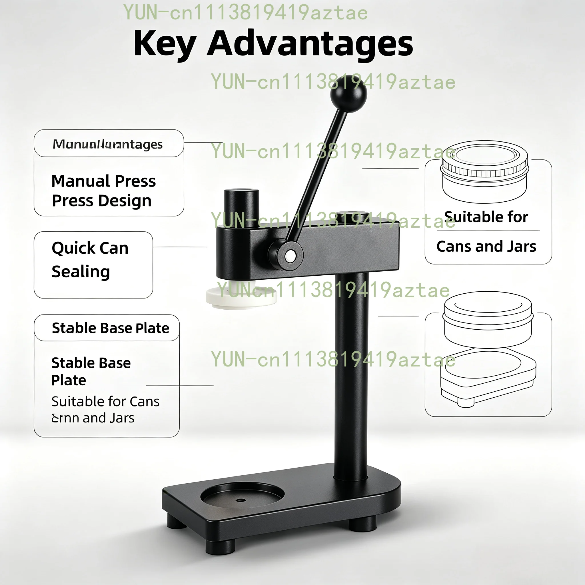 Manual Can Sealing Machine Portable Commercial Sealer for Milk‑tea Shop and Juice Stall